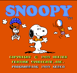 Snoopy's Silly Sports Spectacular! (USA) Title Screen